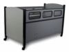 SleepSafe MEDIUM bed in grey finish with black trim.