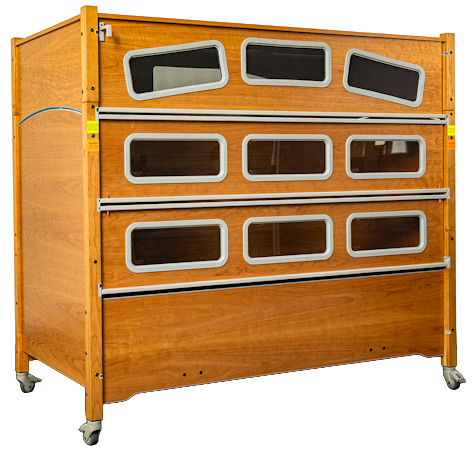 SleepSafe EXTENSION bed in cherry finish.