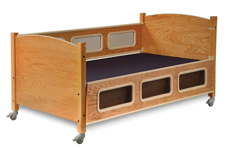 SleepSafe Low Bed in oak finish