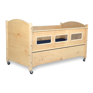 SleepSafe BASIC Safety Bed offers lower transfer height and more safety rail protection.