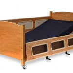 SleepSafe® - Low Bed - Manual Articulation - In Oak - Safety Rail down