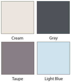 SleepSafe Bed Padding Colors - Cream, Gray, Light Blue, Taupe