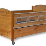 SleepSafe® BASIC Bed - In Alder - Safety Rail up