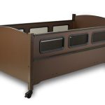 SleepSafe® – Low Bed – In Dark Brown – Safety Rail up