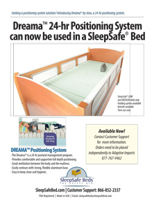 Dreama Positioning System by Jenx can be retrofitted into a SleepSafe Bed