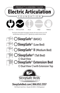  SleepSafe Beds - Electric Articulation Foundation Product & Assembly Guide