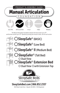 SleepSafe Beds - Manual Articulation Foundation Product & Assembly Guide