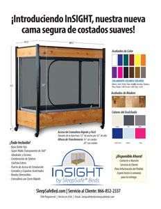 ¡Introduciendo InSIGHT, nuestra nueva cama segura de costados suaves!