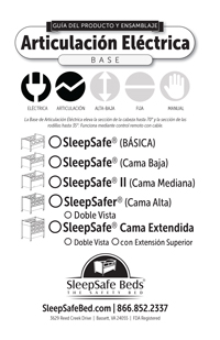 Ariticulation Electrica Base - SleepSafe Bed - GUÍA DEL PRODUCTO Y ENSAMBLAJE